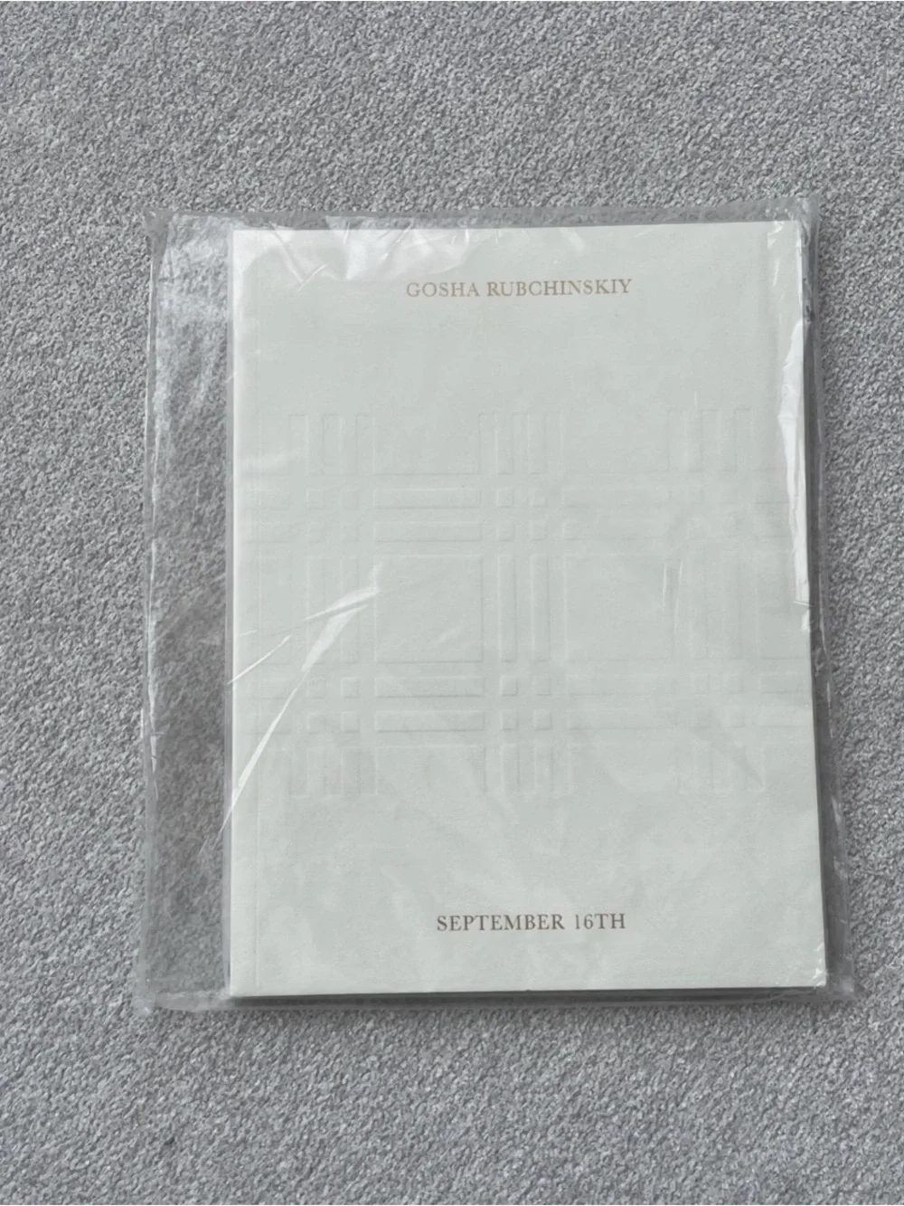 Burberry x Gosha Rubchinskiy “September 16th” Sealed Limited Edition Book
